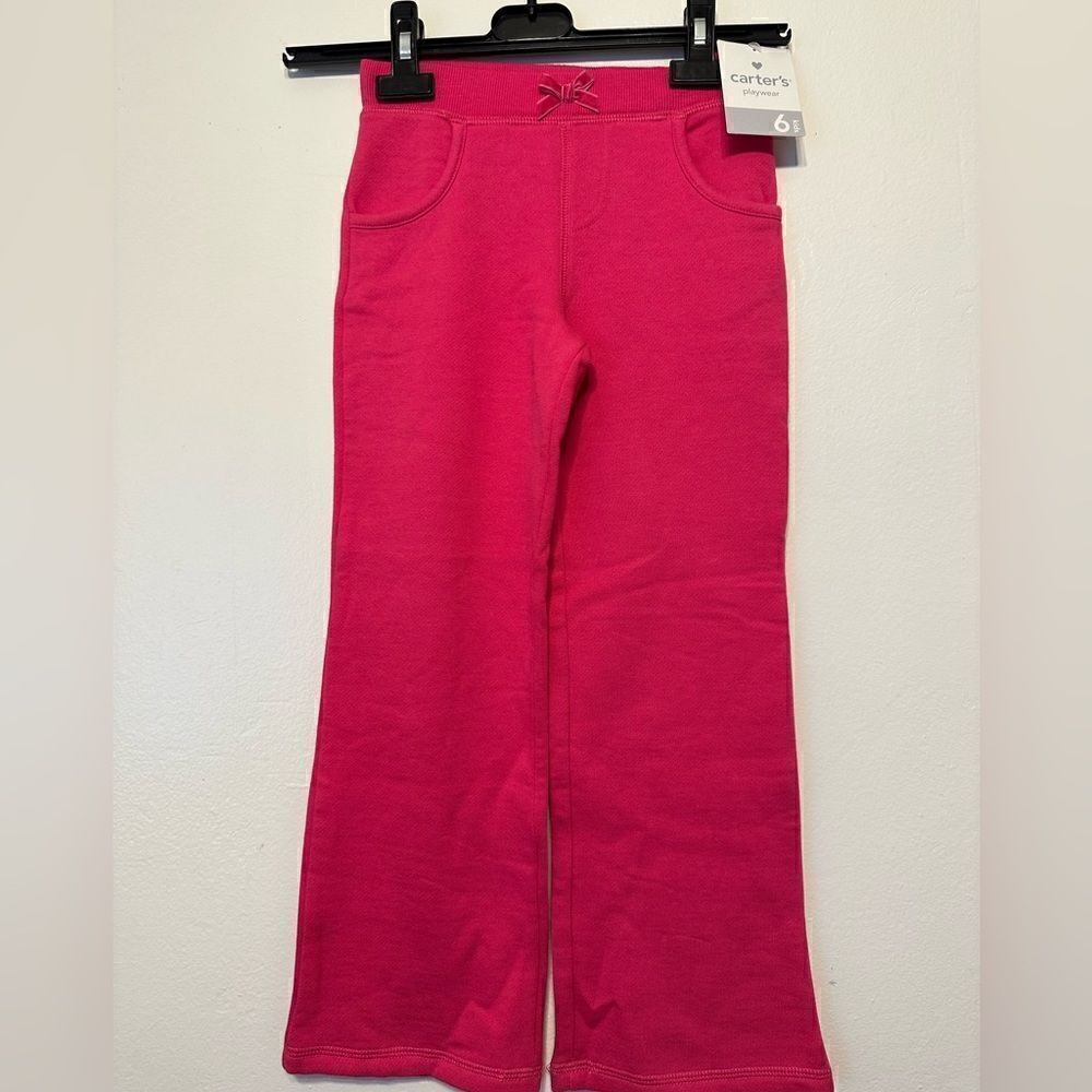 Carters  play wear fleece sweatpants for girls size 6 in pink